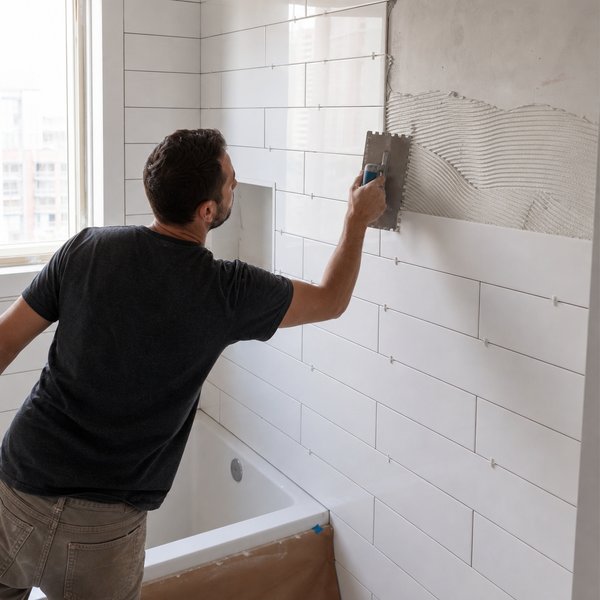Surround Tiling and Final Waterproofing – Bathtub Renovation